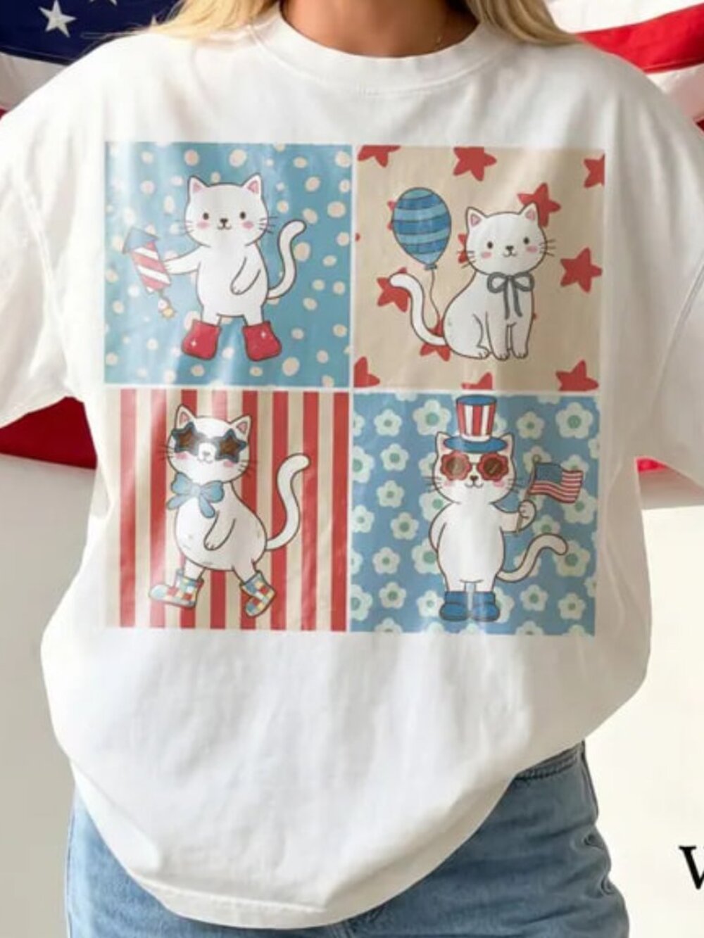 USA 250th Anniversary Cat Shirt, Cute Cat Tee, Cat Lover Gift